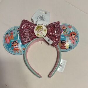Disney ‘It’s a Small World’ Headband with Pink Sequins and Blue Ears